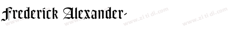 Frederick Alexander字体转换